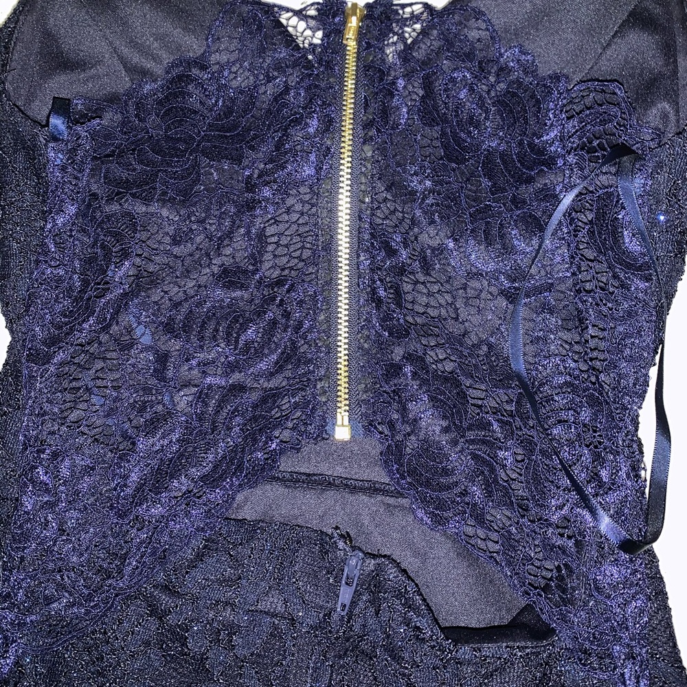 blue sparkled cocktail dress - Picture 3 of 5